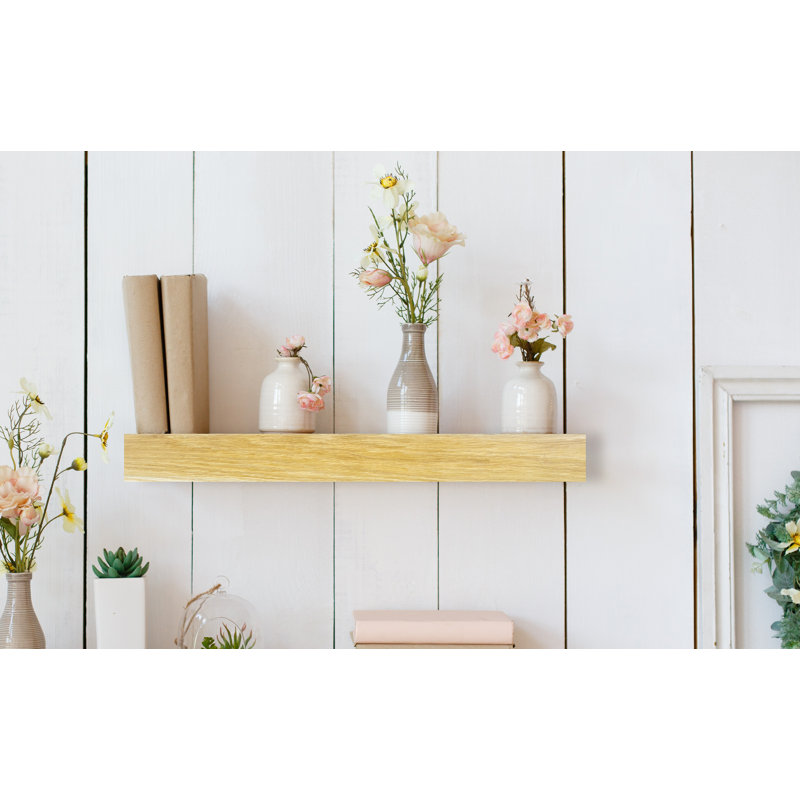 Tyringham Oak Floating Shelf, 5" H x 29" W x 7" D, Ebony