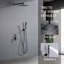 Système de douche en bronze huilé, fixation murale avec pluie de 10 po et tête de robinet à main, robinet et buse autonettoyante