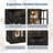 Farmhouse Black 58'' TV Stand For Tvs Up To 70'' With Electric Fireplace And Adjustable Shelves With Glass Door-454932487
