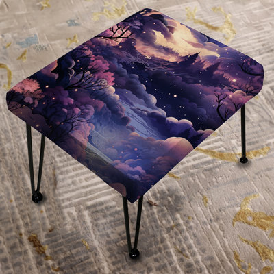Dusky Dreamscapes Moody Patterns - Floral Rectangle Ottoman