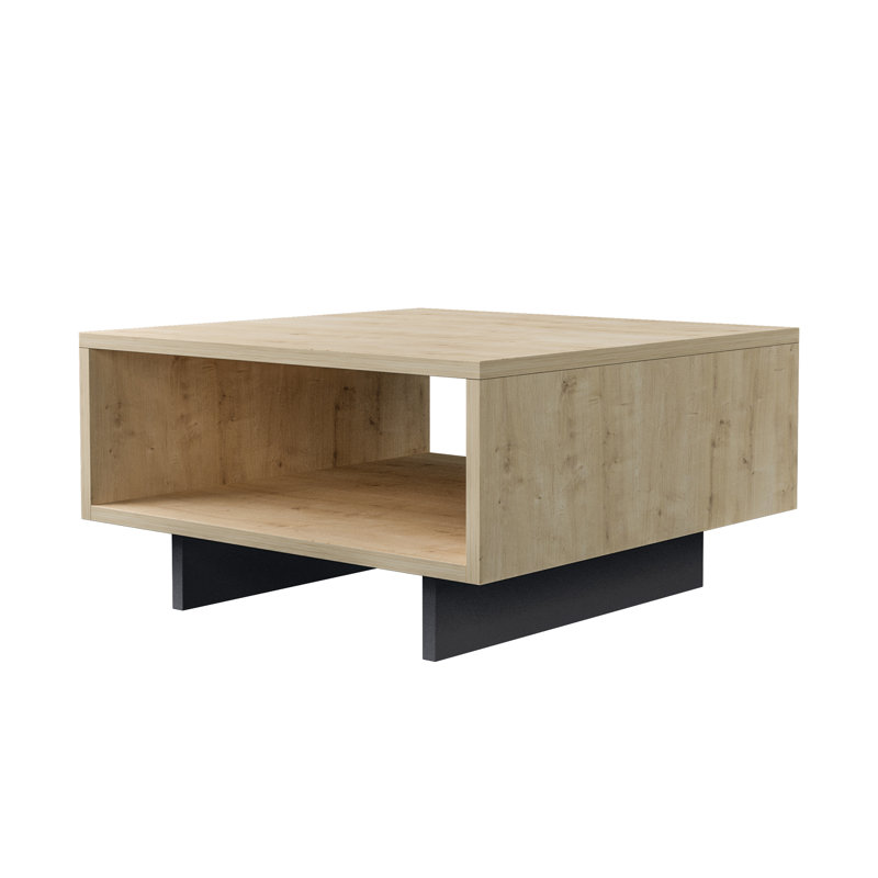 Sled Coffee Table with Storage, Antracite, Oak