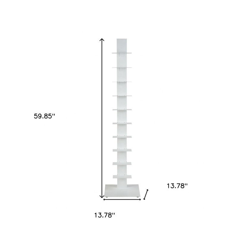 Étagère à livres en acier H 59,85 "x l 13,78" Appin, Blanc