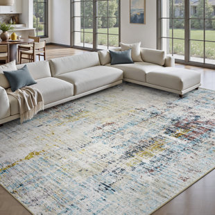 Tapis moderne lavable à la machine pour le salon, la chambre à coucher