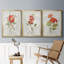 Lin géranium - ensemble de 3 peintures sur toile encadrées-1445802085-1445802078