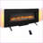 Electric Fireplace, 48 Inch Curved Front with Multi-Color Flame/Ember Bed &amp; Remote | Wall Mount | Electric