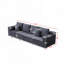 Canapé modulaire Boneless Ultimate Cloud Couch avec coussins moelleux et tissu velours côtelé doux-234645495
