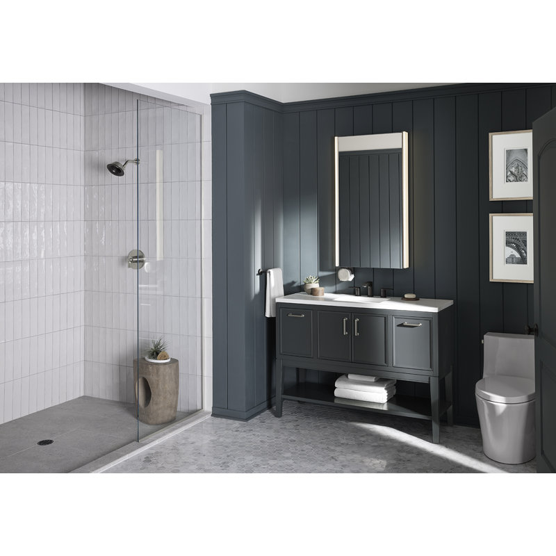 Armoire à pharmacie sans cadre avec éclairage DEL Maxstow, H 40 po x l 22 po x P 3,87 po, Verticale