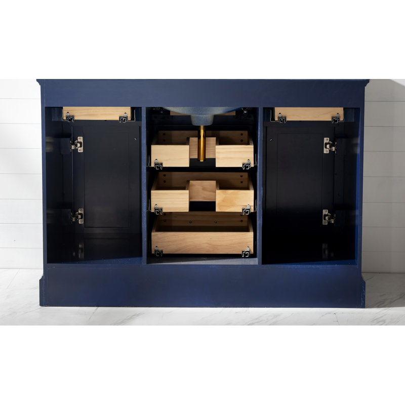 Ensemble de meuble-lavabo simple 48 po Zoila, Bleu