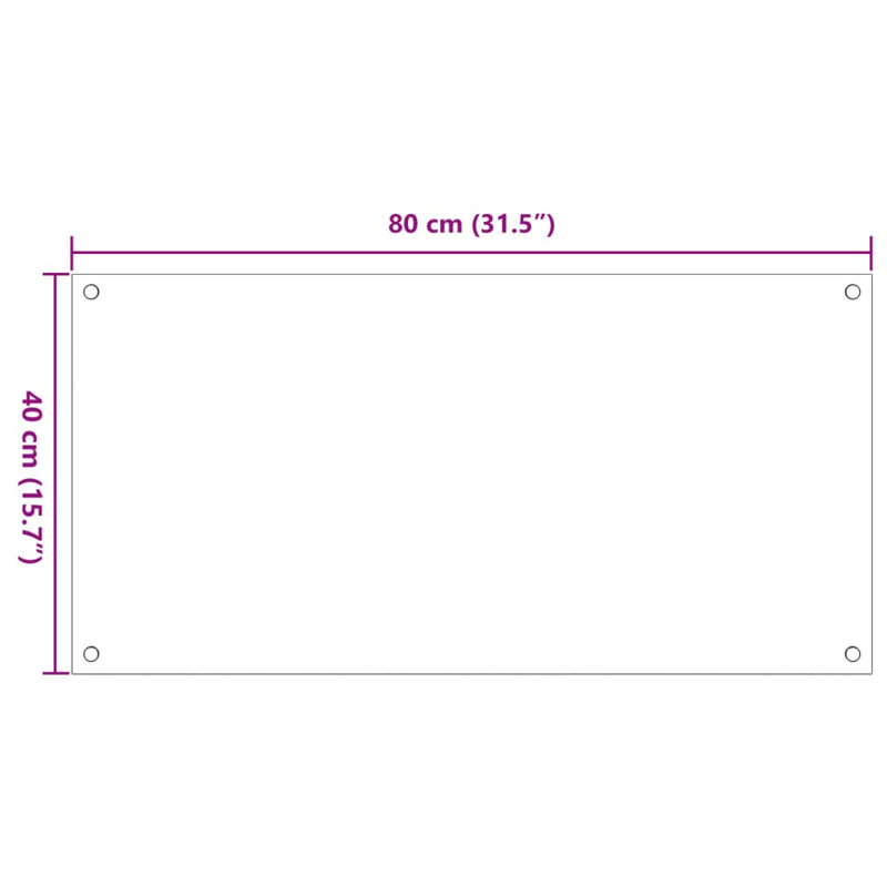 Chalfont Glass Peel and Stick Panel, 80 x 40 cm, white
