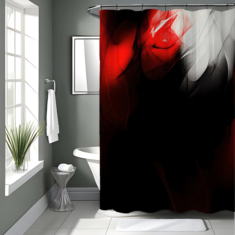 Beverlin Abstract Shower Curtain, 72"H x 70"W