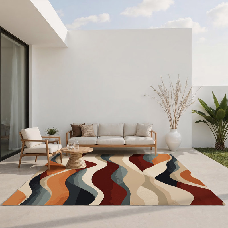 Tapis d'intérieur et d'extérieur Shifting Grace, Rectangle 1 pi 6 po x 2 pi 6 po