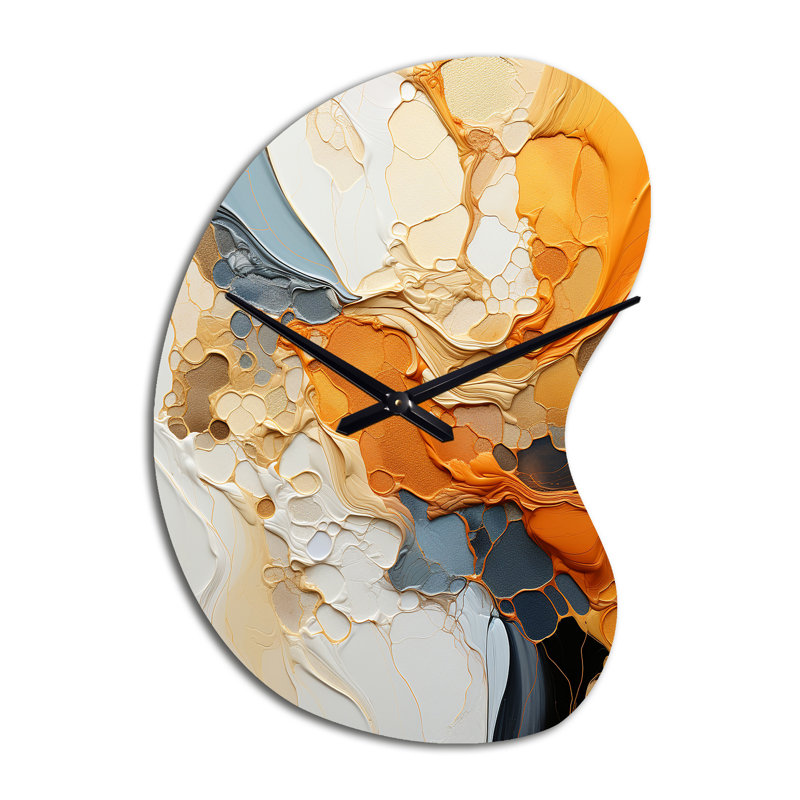 Horloge murale orange orange, Petit
