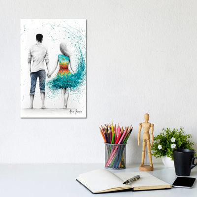 Ocean Sunset Love by Ashvin Harrison - Print on Canvas