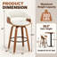 Tabourets pivotants Mid-Century rembourrés en similicuir Devlin-347477721-347477702