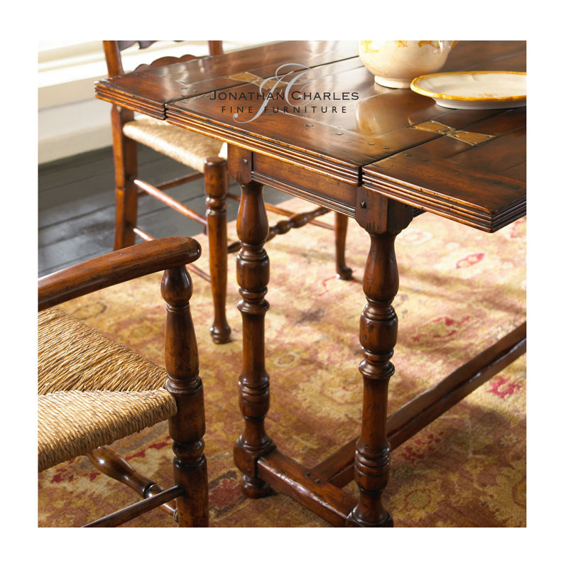 Country Farmhouse Walnut Wood Dining Table