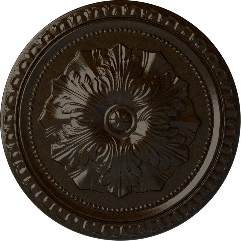 Endurathane Sellek Ceiling Medallion, 18 1/2"OD x 7/8"ID x 1 1/2"P (Fits Canopies up to 1 1/8")Hand-Painted Night Shade Finish
