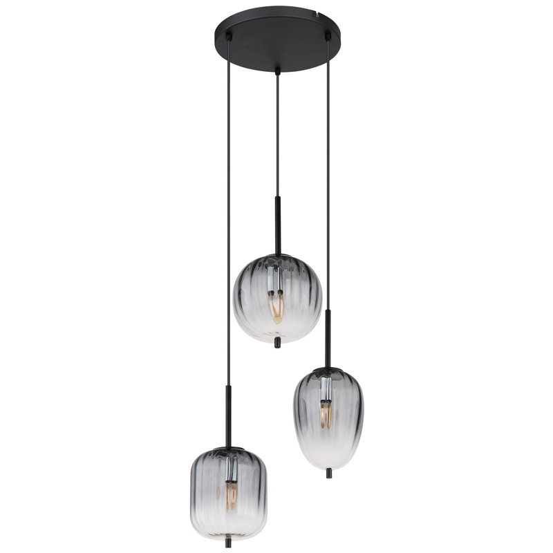 Emelia 3 - Light Matte Black Pendant