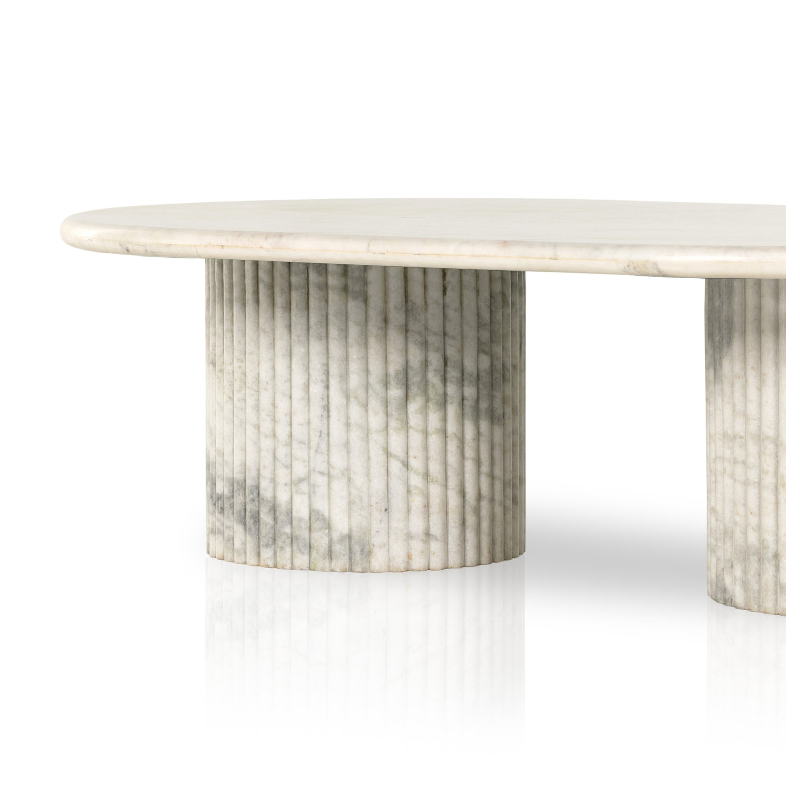 Verbana Single Coffee Table, Polished White