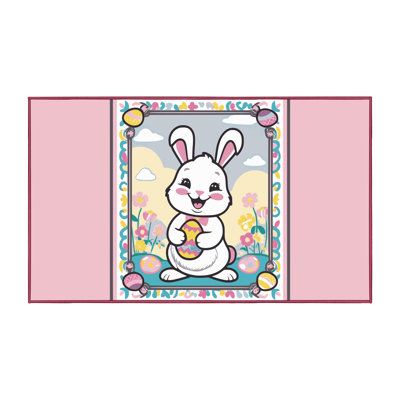 The Holiday Aisle® Washable Easter Spring Holiday Rug