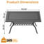 Table de salle à manger rectangulaire en aluminium coulé L 59,06 po L 35,43 po Selzer