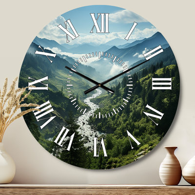 Horloge murale États-Unis Smoky Mountains Landscape I - Paysages
