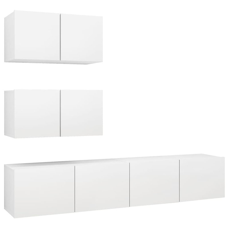 Azazel Unfinished Entertainment Centre for TVs up to 32", White, 160cm