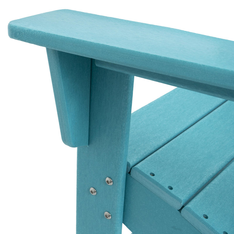 Chaise Adirondack en résine pour l'intérieur et l'extérieur, Bleu