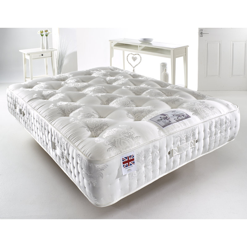 Cashmera 2000 Natural Wool and Silk Pocket Sprung Mattress 30cm Depth, Small Double (4')
