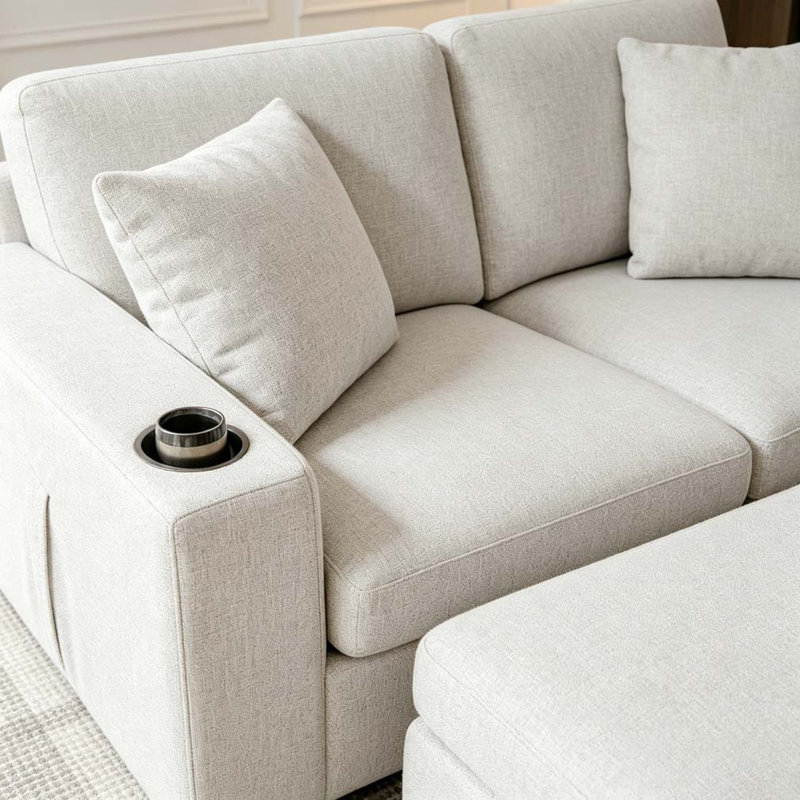 Canapé-lit 60,6 po, Beige