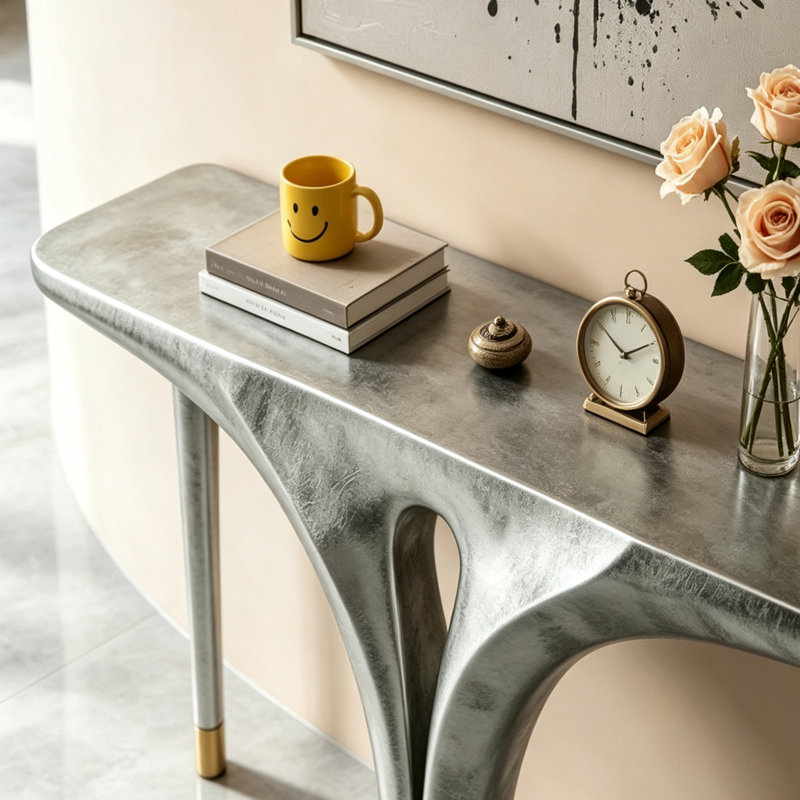 Console Modern Creative, Silver/Black