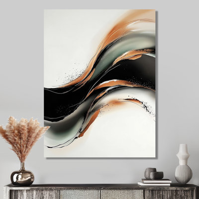 Quantum Flux Of Marble Storm I - Décoration murale abstraite en métal, impression murale en marbre