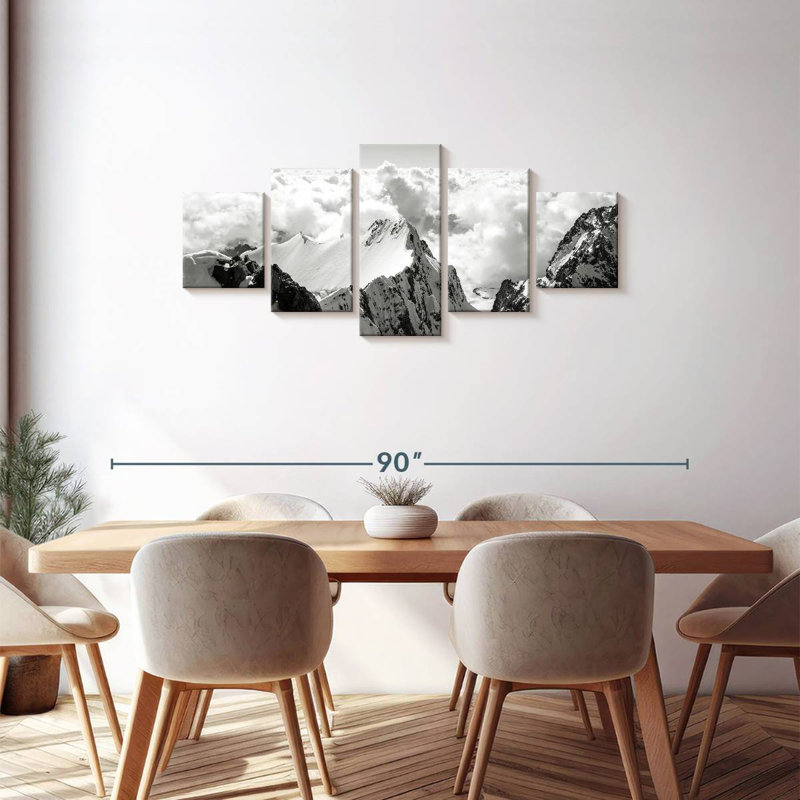 Snowy Mountain Peak, 30" H x 68" W