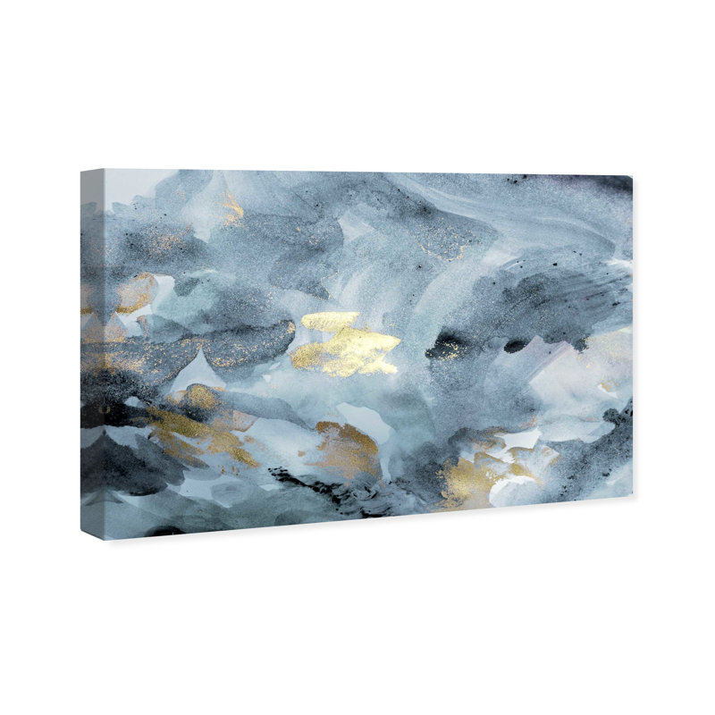 Bleu améthyste transporté - Peinture, Toile tendue, H 24 po x l 36 po