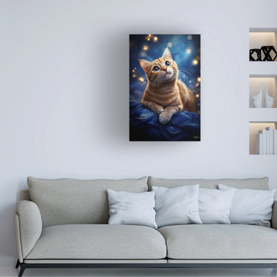 Œuvre sur toile, le chat roux Momart