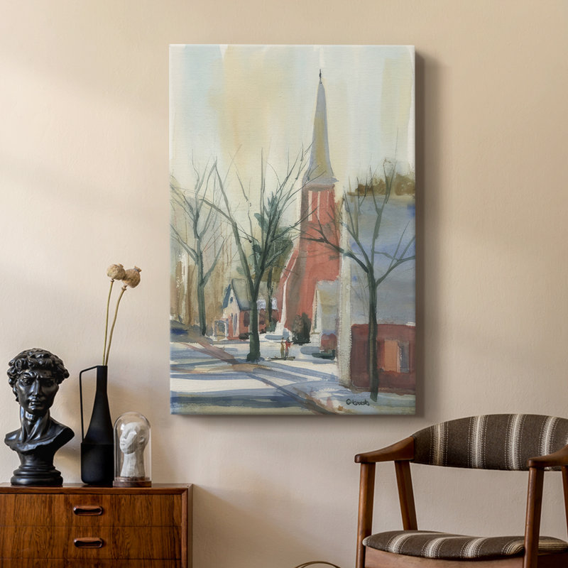 Nouvelle-Angleterre, rue principale - galerie Cavas sur mesure, H 12 po x l 8 po