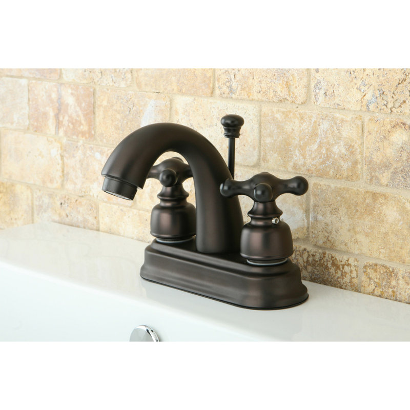 Restoration Centerset Bathroom Faucet with Drain Assembly, Oil Rubbed Bronze