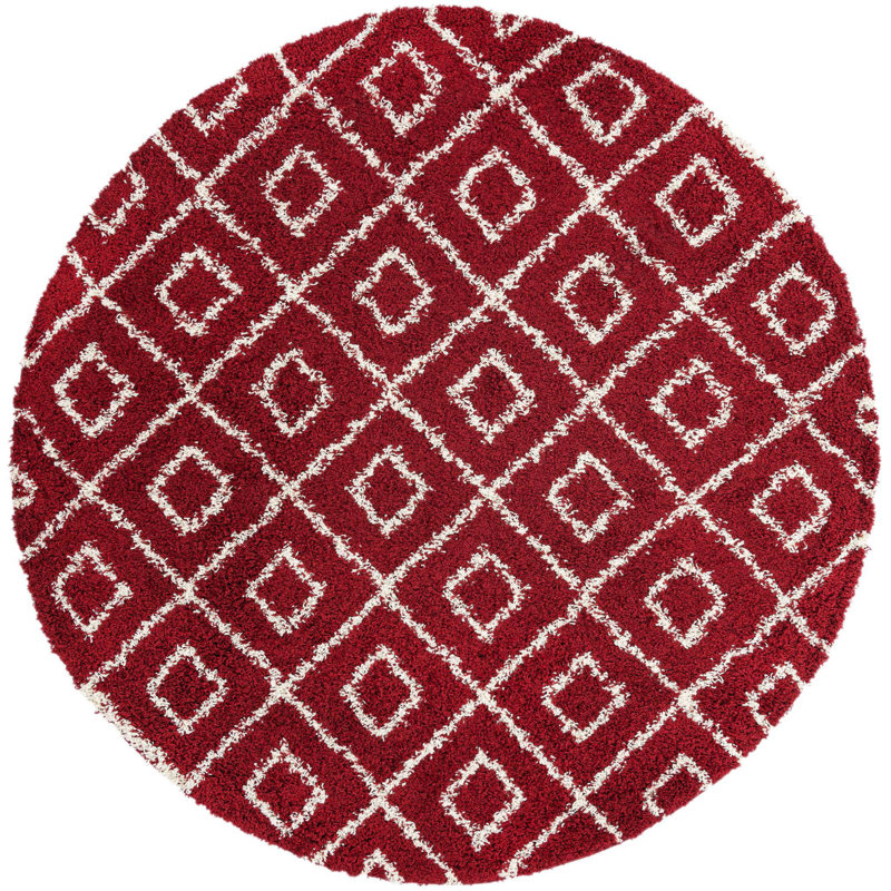Assata Geometric Indoor Rug, Round 7'10"