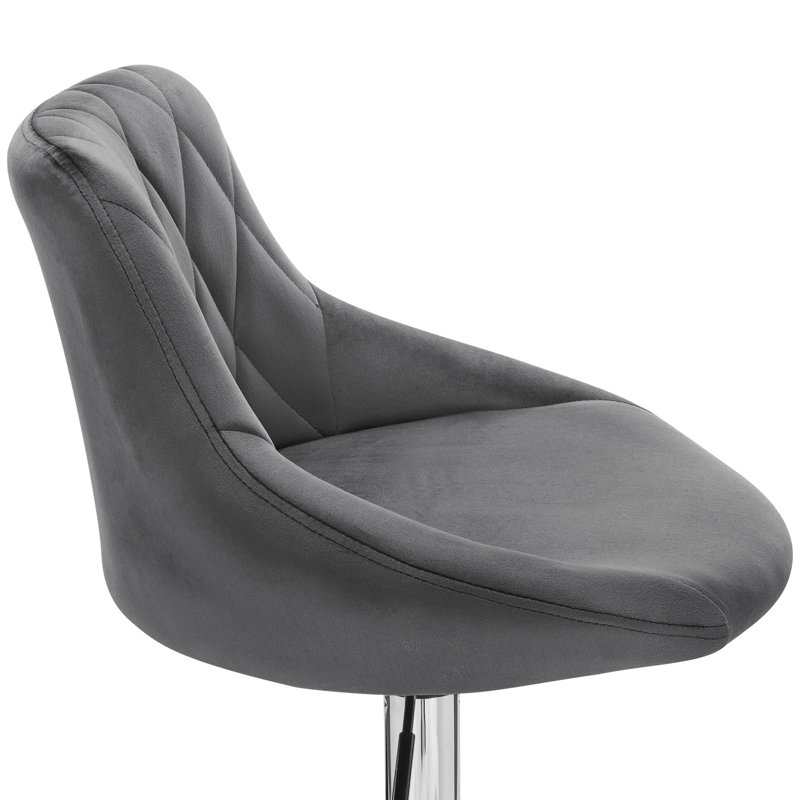 Wellsville Office Chair in Velvet, Dark Grey