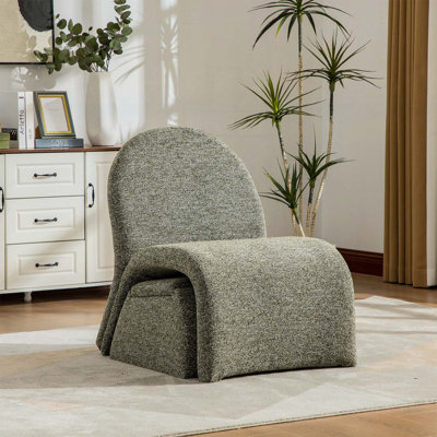 Fauteuil rembourré moderne avec repose-pieds avec rangement