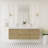 60" Wall-Mounted Floating Bathroom Vanity with Double Basins & Soft Close Drawers-1688049503
