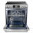 Stainless Steel 30" Slide-In Electric Range, 5-Burner Cooktop, 5.7 Cu. Ft. Capacity True Convection Oven, Air Fry  with Built-in Self-Clean Mode