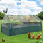 8x4x2 ft Galvanized Raised Garden Bed with Greenhouse Cover, Zippered Doors, Extra Deep-2070565179
