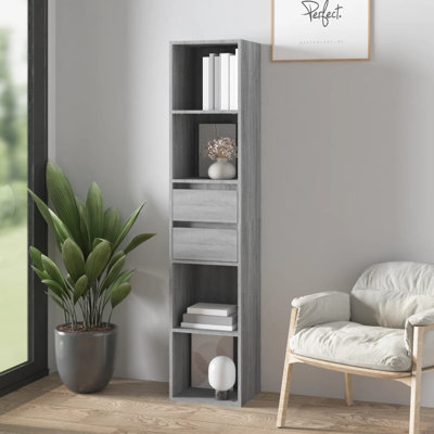 vidaXL Bookshelf Bookcase Book Cabinet Rack Standing Shelf Engineered Wood