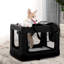 Collapsible Soft-Sided Crate with 3 Doors-34992127-34992128