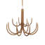 Samsara 12 - Light Wrought Iron/Rattan Chandelier