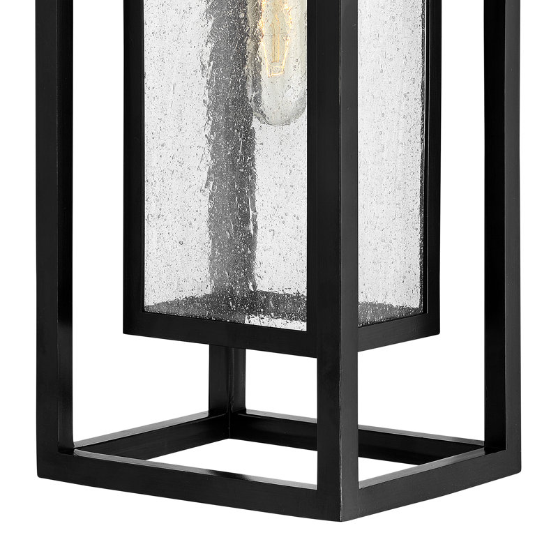 Medium Wall Mount Lantern, Black, 20" H x 7" W x 6.75" D