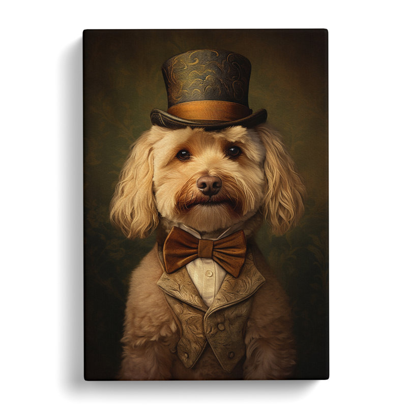 Cockapoo Victorian Art - Wrapped Canvas, 76cm H x 50cm W x 3cm D