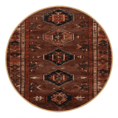 Tapis brun turc lavable à la machine