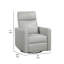 Fauteuil inclinable manuel, 30 po, en similicuir gris, pivotant sur 360 °.