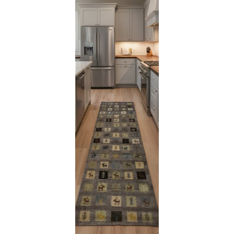 Tapis de couloir brun Indo Farhana